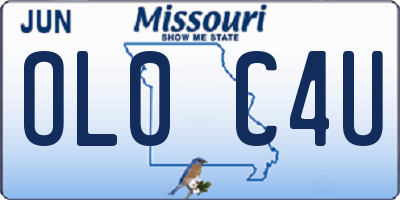 MO license plate OL0C4U