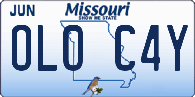 MO license plate OL0C4Y