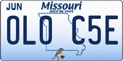 MO license plate OL0C5E