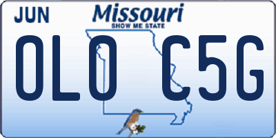 MO license plate OL0C5G