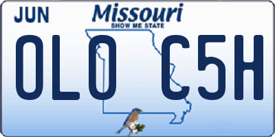 MO license plate OL0C5H