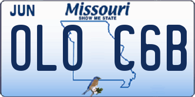 MO license plate OL0C6B