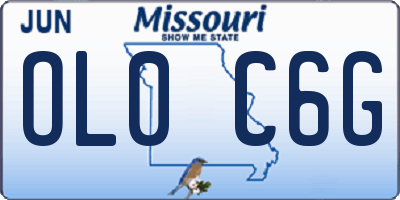MO license plate OL0C6G