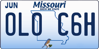 MO license plate OL0C6H