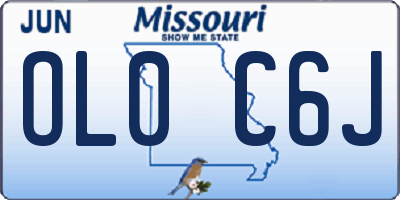 MO license plate OL0C6J