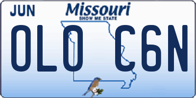 MO license plate OL0C6N