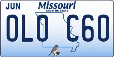MO license plate OL0C6O
