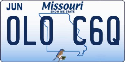 MO license plate OL0C6Q