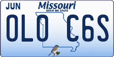 MO license plate OL0C6S