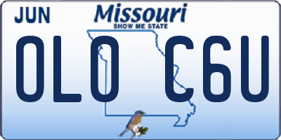 MO license plate OL0C6U