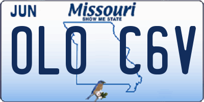 MO license plate OL0C6V