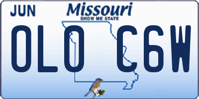 MO license plate OL0C6W