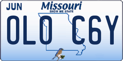 MO license plate OL0C6Y