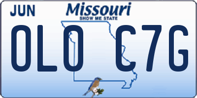 MO license plate OL0C7G