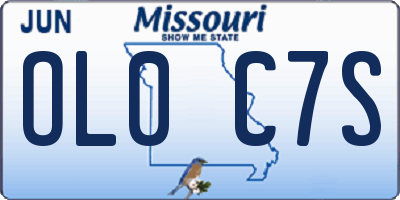 MO license plate OL0C7S