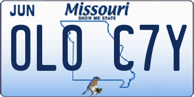 MO license plate OL0C7Y
