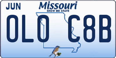 MO license plate OL0C8B