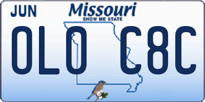 MO license plate OL0C8C