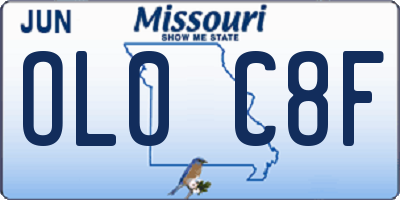 MO license plate OL0C8F