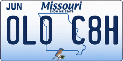 MO license plate OL0C8H