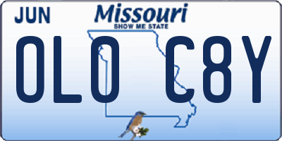 MO license plate OL0C8Y