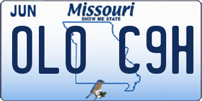 MO license plate OL0C9H