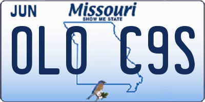 MO license plate OL0C9S