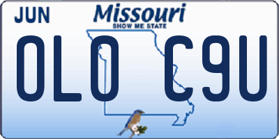 MO license plate OL0C9U