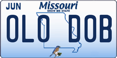 MO license plate OL0D0B
