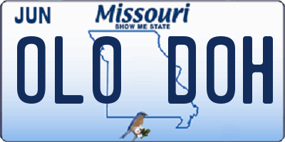 MO license plate OL0D0H