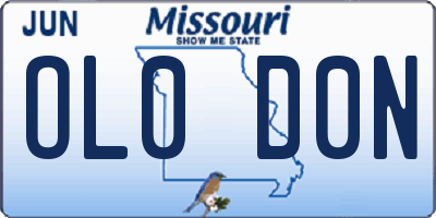 MO license plate OL0D0N