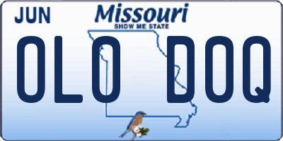 MO license plate OL0D0Q
