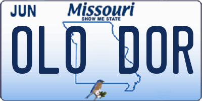 MO license plate OL0D0R