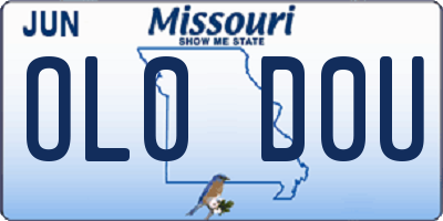 MO license plate OL0D0U