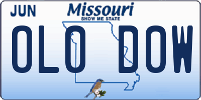 MO license plate OL0D0W