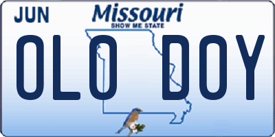 MO license plate OL0D0Y