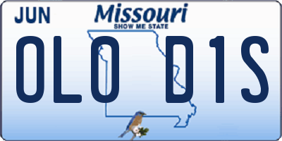 MO license plate OL0D1S