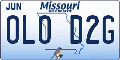 MO license plate OL0D2G