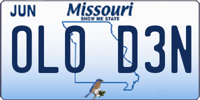 MO license plate OL0D3N