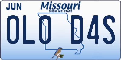 MO license plate OL0D4S
