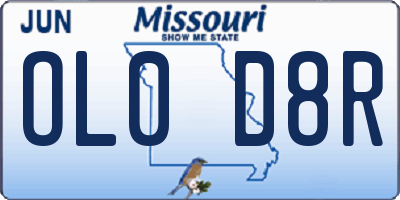 MO license plate OL0D8R