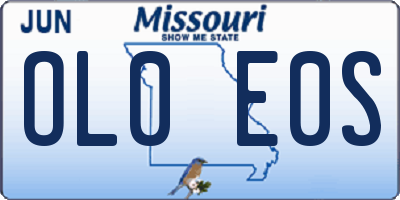 MO license plate OL0E0S