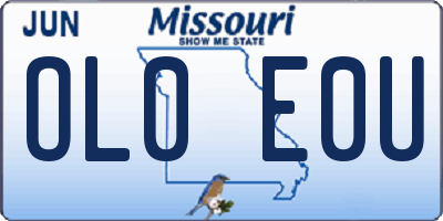 MO license plate OL0E0U