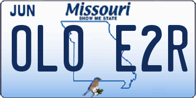 MO license plate OL0E2R