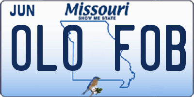 MO license plate OL0F0B