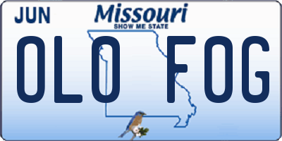MO license plate OL0F0G