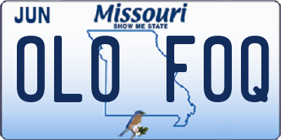 MO license plate OL0F0Q