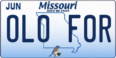 MO license plate OL0F0R