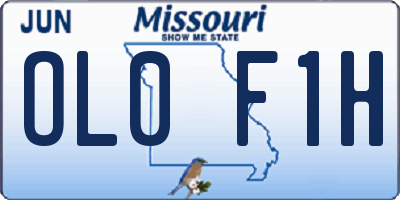 MO license plate OL0F1H