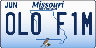 MO license plate OL0F1M